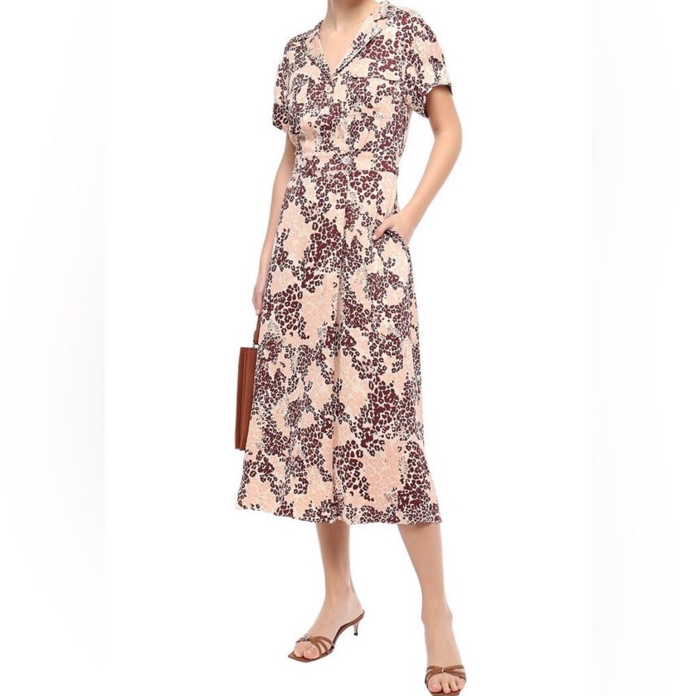 Equipment Femme Orlenna Midi Dress Size 4